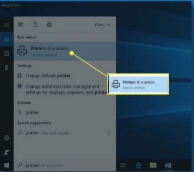 printer offline status defult setting
